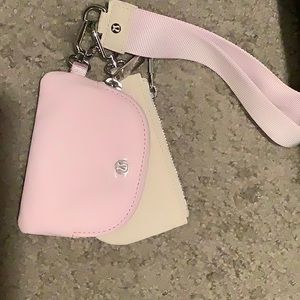Meadowsweet pink dual wristlet